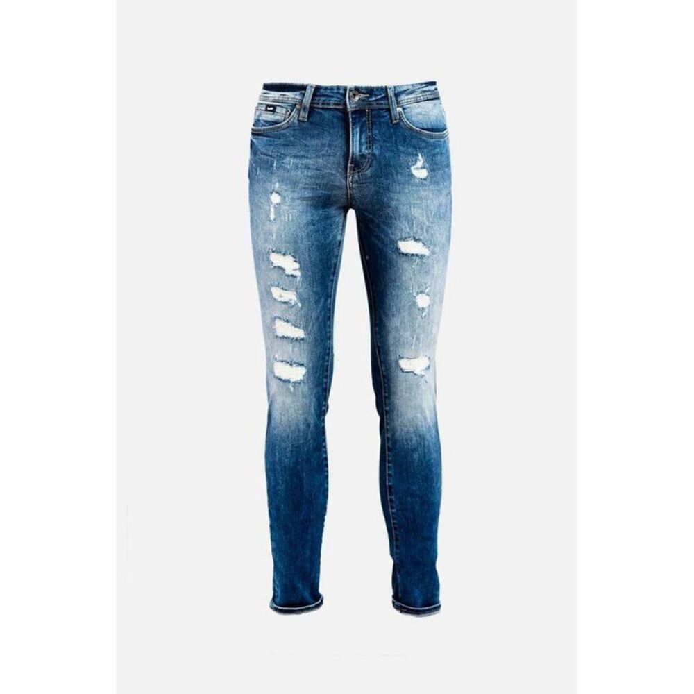 Gas Relaxed Fit Cotton Jeans Men Blue Bottoms